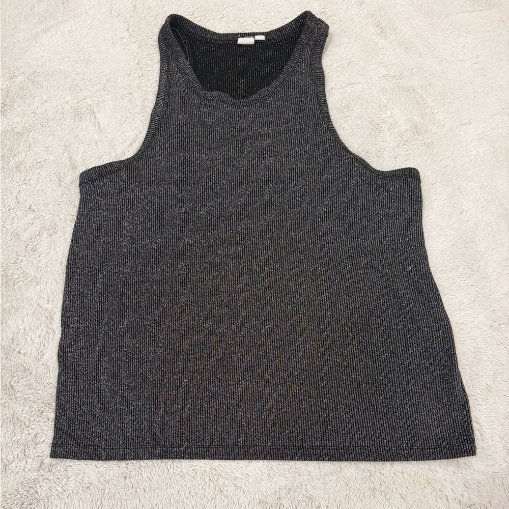 Gap Ribbed Shimmer Knit Tank Top XXL